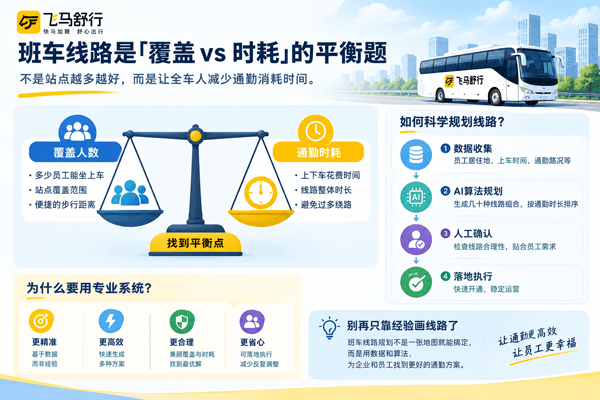 班车线路是「覆盖 vs 时耗」的平衡题