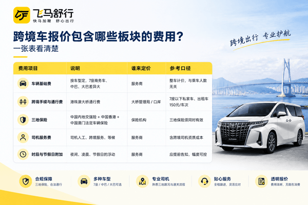 跨境车报价包含哪些板块的费用